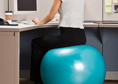 Sitting on a yoga best sale ball instead of chair