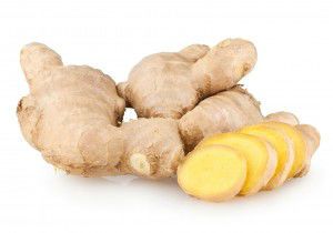 sliced ginger root