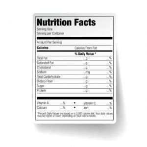 Nutrition Facts Food Label