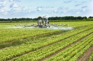 tractor spraying 