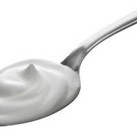 spoon of yogurt