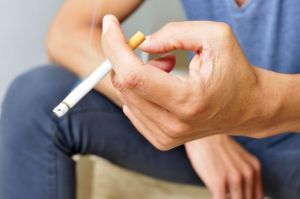 young man smoking