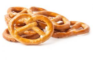 Pretzels isolated on white