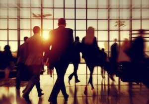 Travel Business People Commuter Airport Corporate Concept