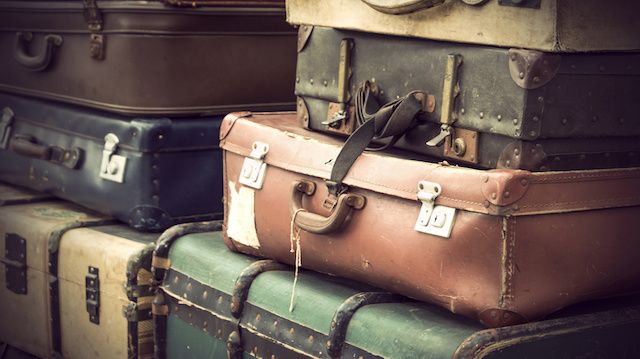 vintage leather suitcases