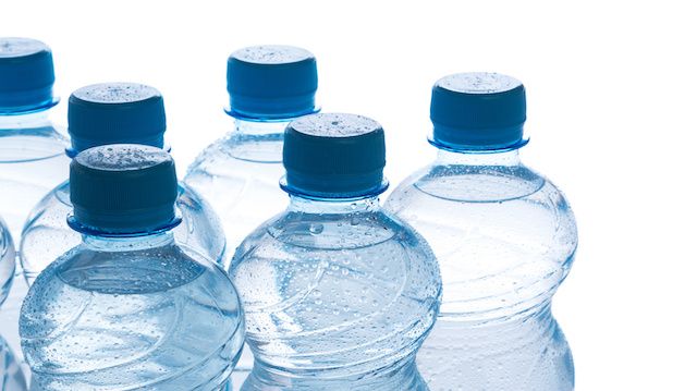 Bottles with water