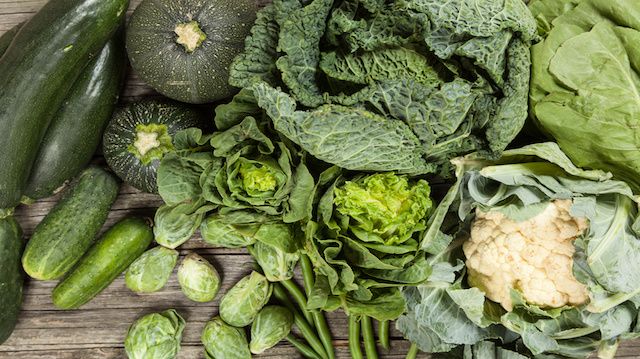 Assortment of green vegetables