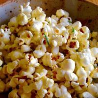 Rosemary and Garlic Infused Popcorn