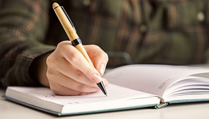 Nail biting can be averted through journaling