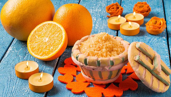 Orange peels in your bath are great for the skin