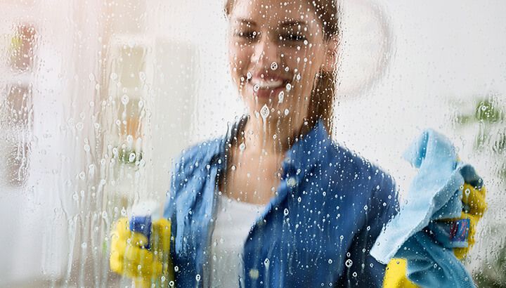 Homemade window washing spray with vinegar and Castile soap is as effective as Windex.