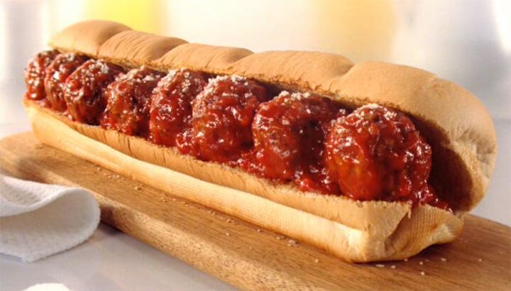 Meatball Marinara sandwich (Courtesy of Subway.com)