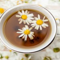 Cup of chamomile tea