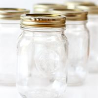 Empty Mason Jar on a white Background
